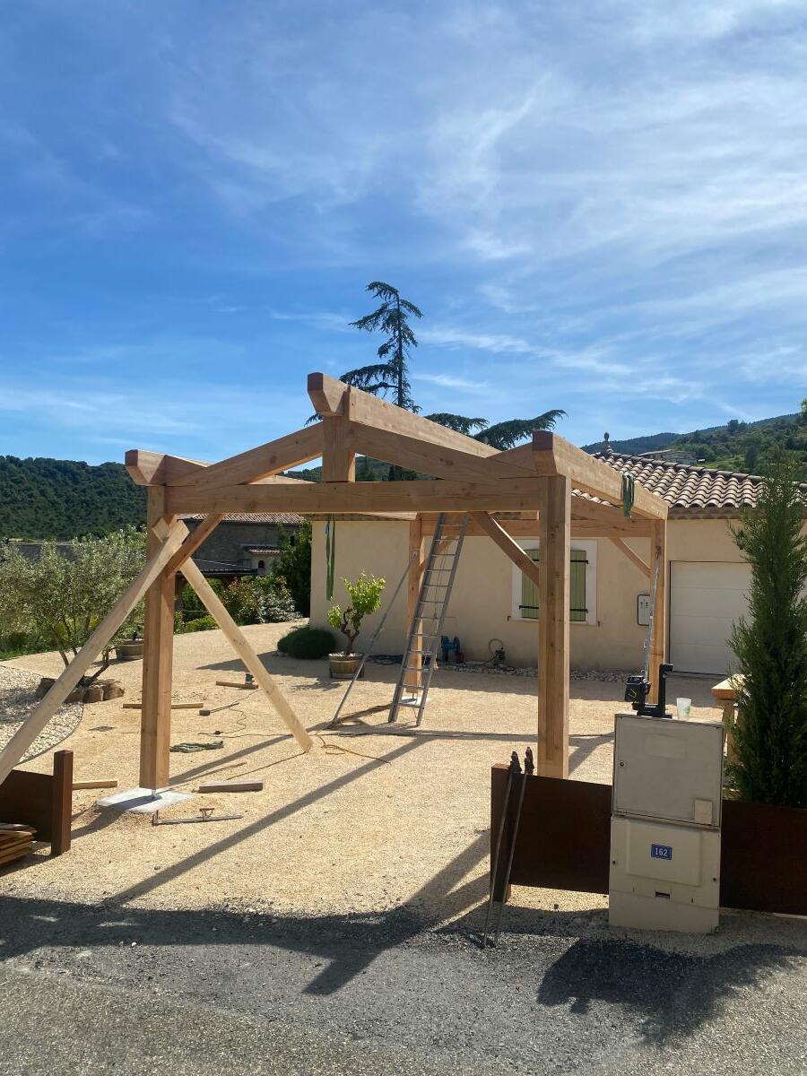 carport bois douglas