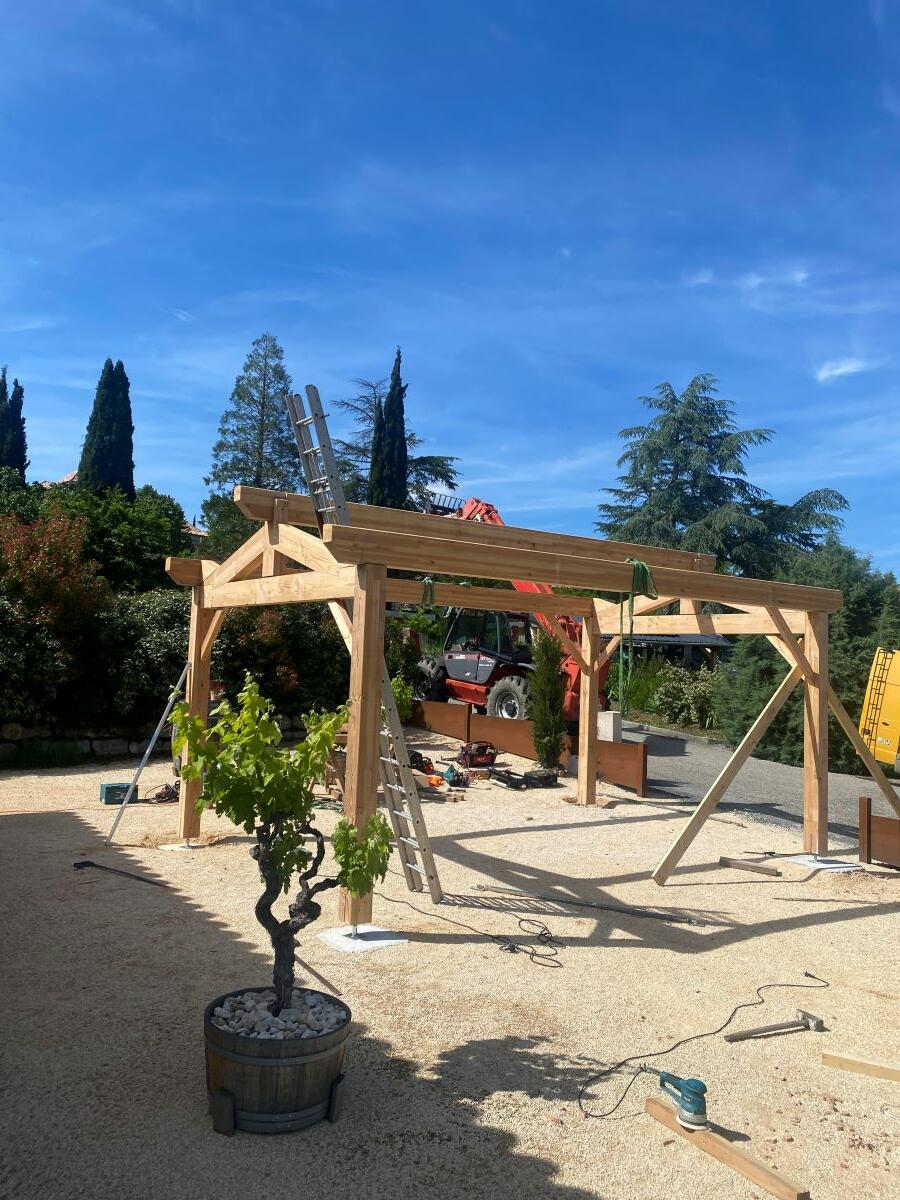 carport sur mesure en bois