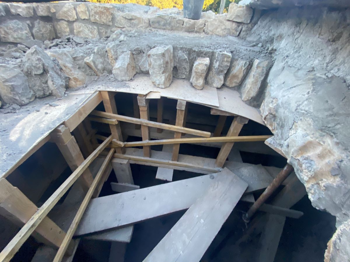 reconstruction d'une voute d'une citerne